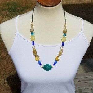 Rachel Multi Colored Acrylic Stone Necklace EUC
